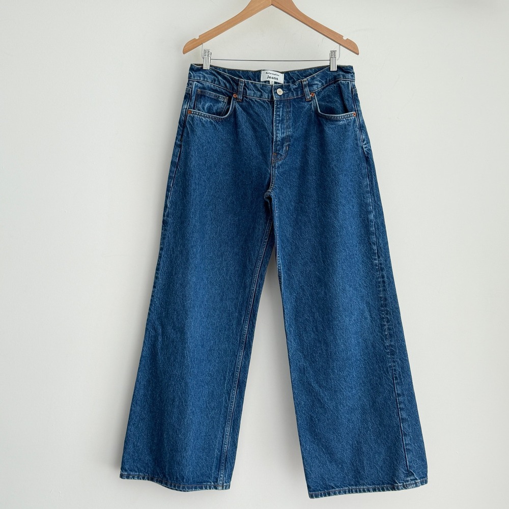 Reformation Jeans Womens 29 Cary Low Rise Slouchy Wide Loose Leg Blue Denim